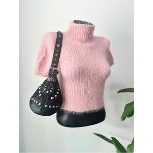 Vintage | Pink Mohair-Style Knit Top ♡
